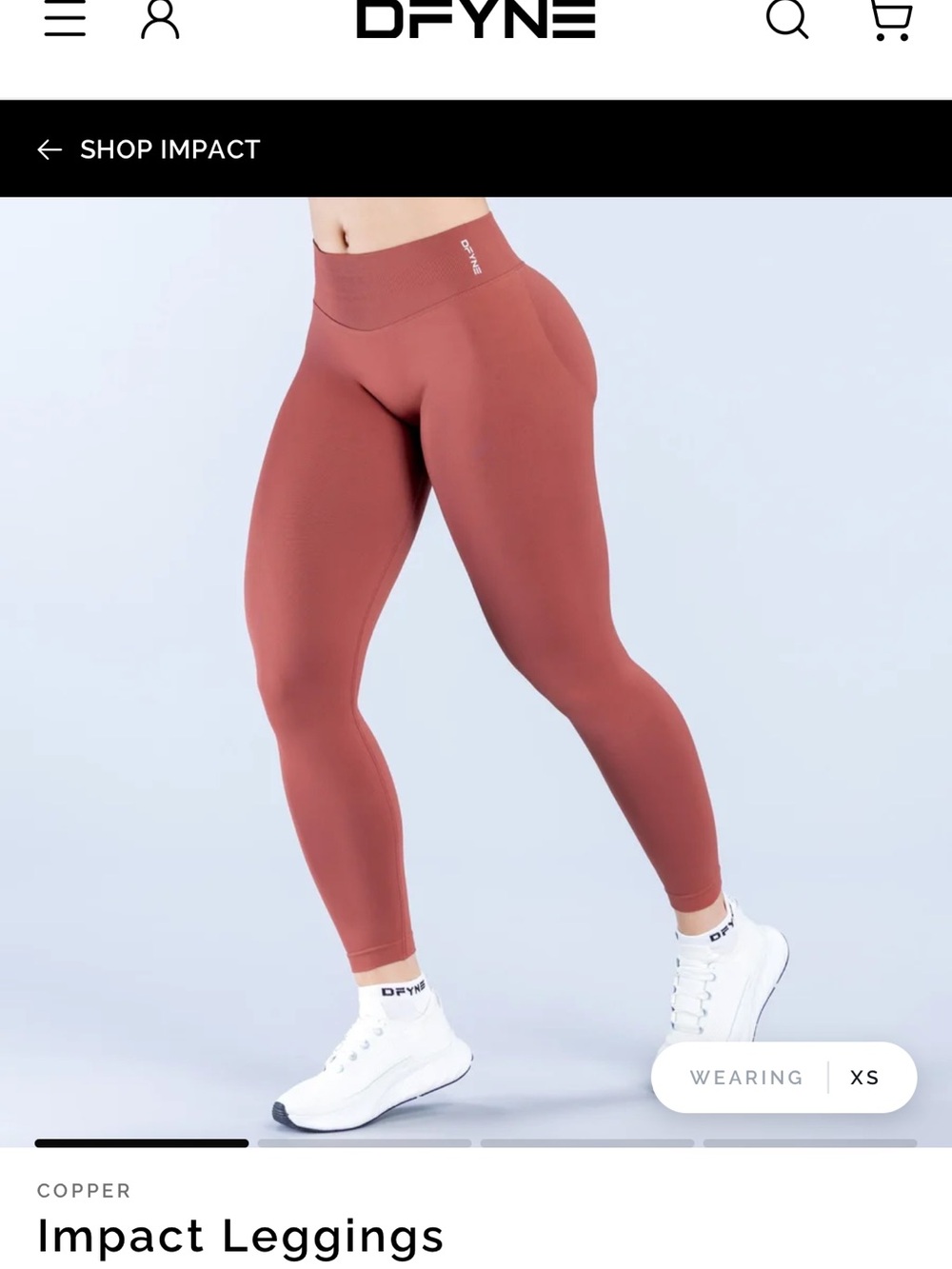 DFYNE Impact High-Rise Leggings — Copper